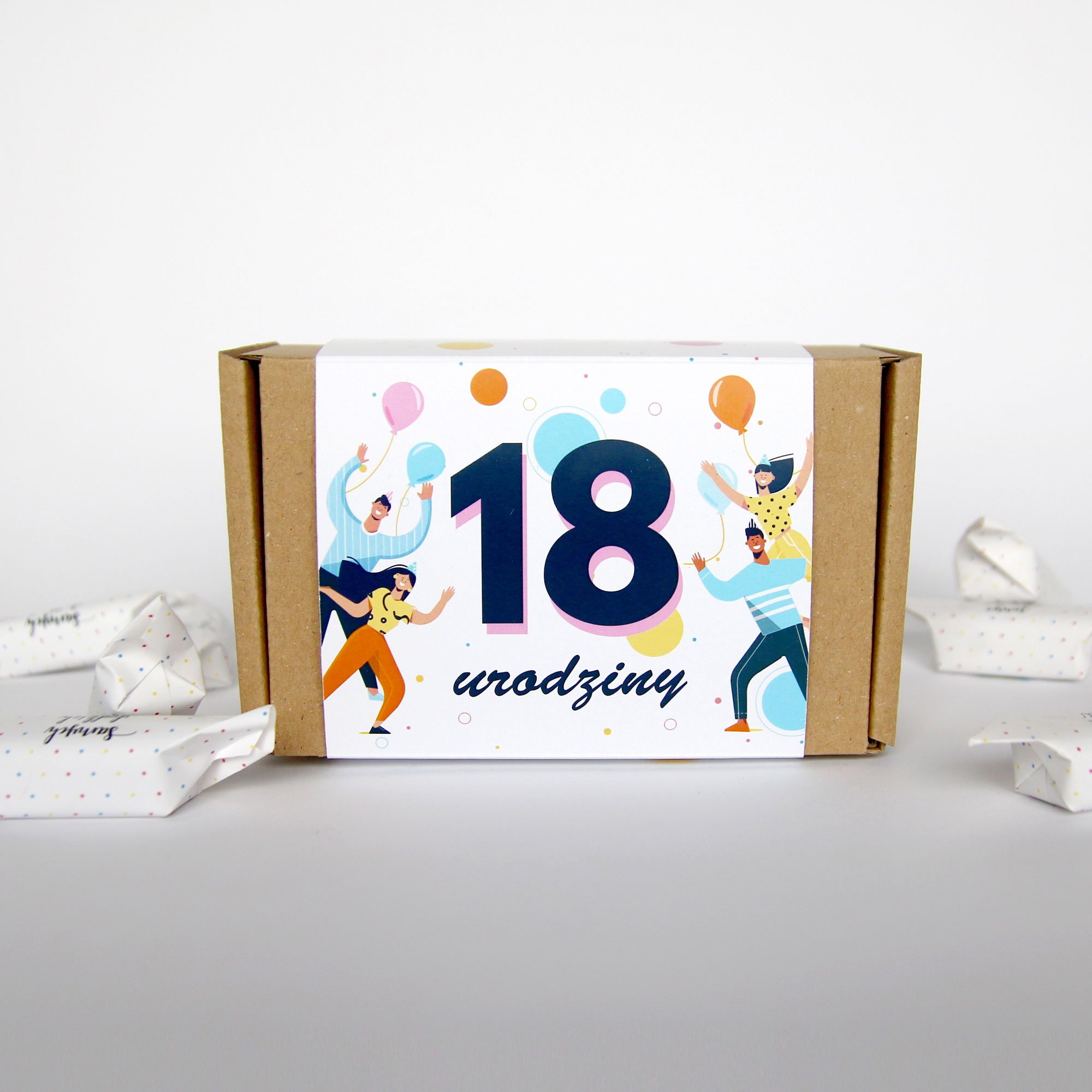 Słodkie pudełko na 18-tkę
