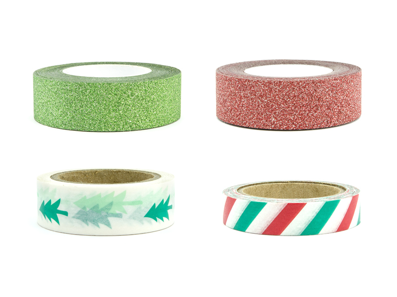 Akcesoria - Taśma dekoracyjna Merry Xmas, mix