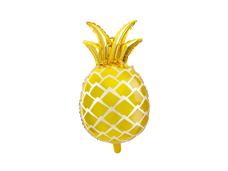 Balon foliowy Ananas, złoty, 38x63cm - 1 szt.