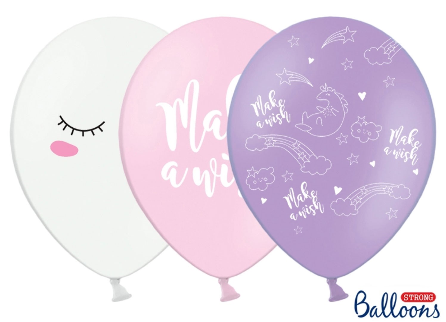 Akcesoria - Balony jednorożec, mix, 30 cm - 5 szt.