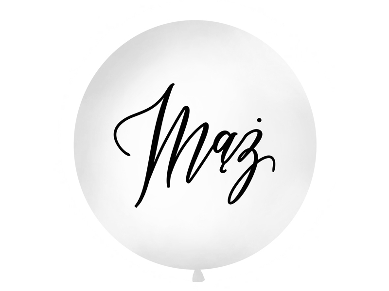 Balon z napisem Mąż, gigant 1 m - 1 szt.