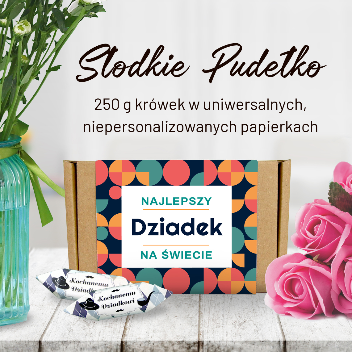 Słodkie pudełko - Ciekawy wzór dla Dziadka
