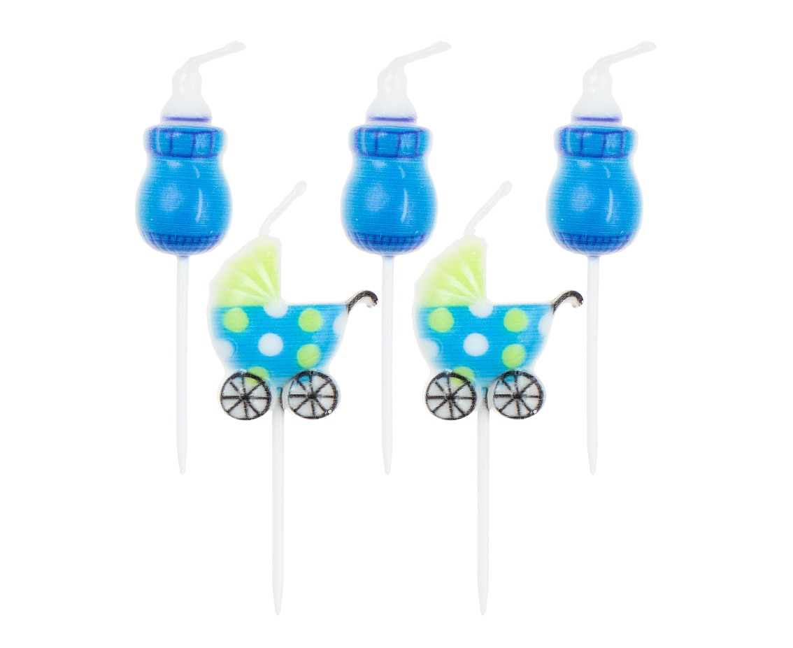 Akcesoria - Świeczki Pikery ”Blue Baby”, 5 szt.