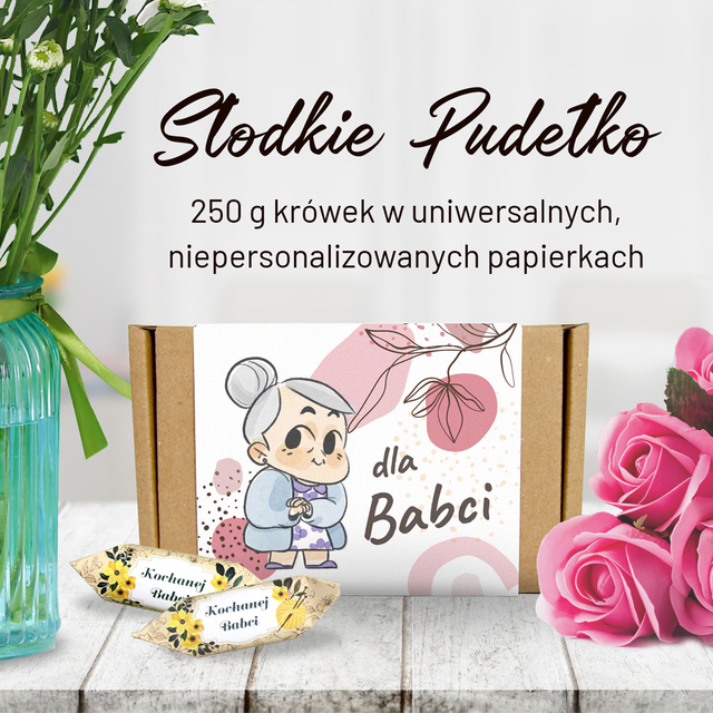 Akcesoria - Słodkie pudełko - Babcia na spacerze