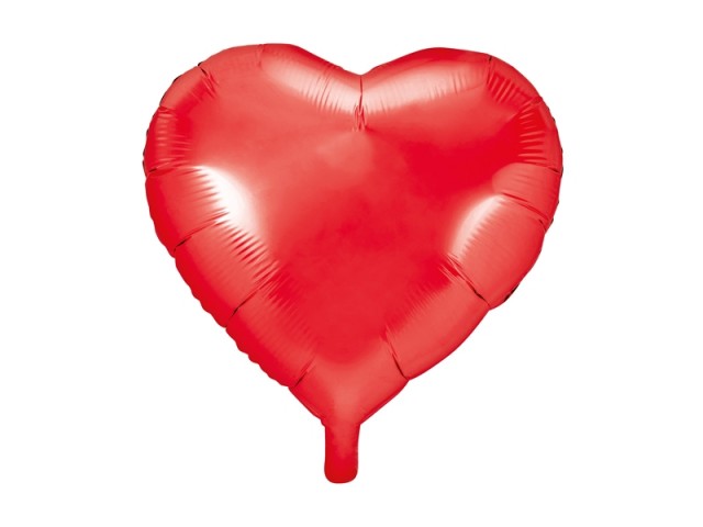 Akcesoria - Balon foliowy Serce, czerwony - 1 szt.
