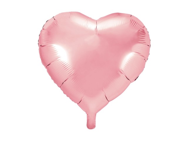 Akcesoria - Balon foliowy Serce, jasny róż