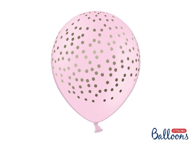 Akcesoria - Balony różowe Pastel Baby Pink, 30 cm - 5 szt.
