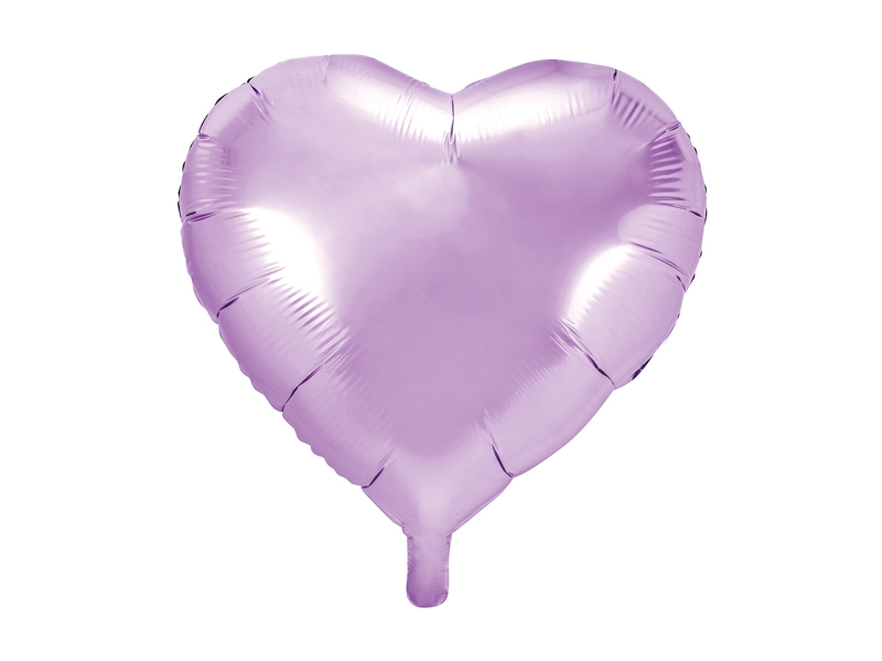 Akcesoria - Balon foliowy Serce, jasny liliowy