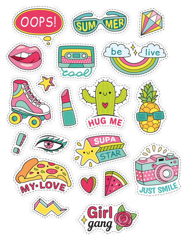 Akcesoria - Naklejki dla dziewczynki - Girl gang