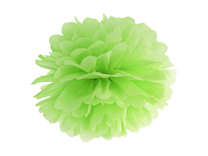 Akcesoria - Pompon bibułowy, z.jabłuszko, 25cm