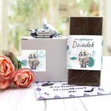 Akcesoria - Zestaw upominkowy z czekoladą dla Dziadka - Dziadek na spacerze