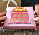 Bombonierka - Bomboniera ZDRAPKA AKROBATKA