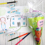 Akcesoria - Tutka szkolna - Fioletowa z przyborami 2