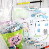 Akcesoria - Tutka szkolna - Żółta z przyborami