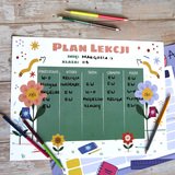 Akcesoria - Plan lekcji - Uśmiechnięte kwiaty
