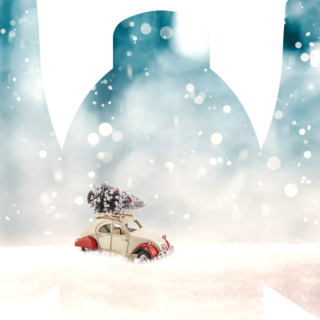 Słodkie kuferki - Autko z choinką