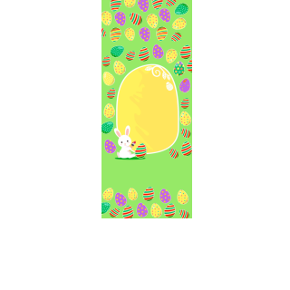 Torebki na cukierki - Malowane jajka (kraft) (5 szt)