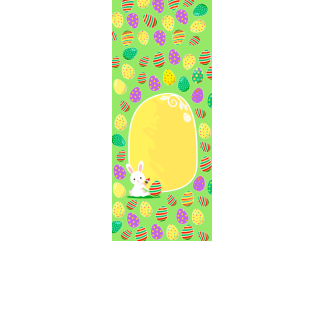 Torebki na cukierki - Malowane jajka (kraft) (5 szt)