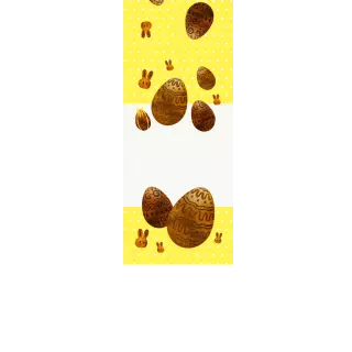 Torebki na cukierki - Czekoladowe pisanki (kraft) (5 szt)