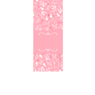 Torebki na cukierki - Różowy zajączek (kraft) (5 szt)