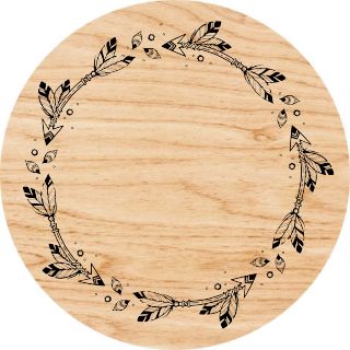 Obraz na drewnie 20cm - Wirujące strzały