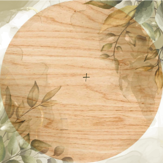 Obraz na drewnie 20cm - Malowany ogród