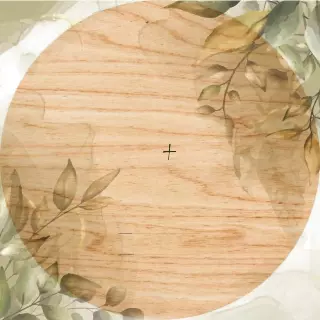 Obraz na drewnie 20cm - Malowany ogród