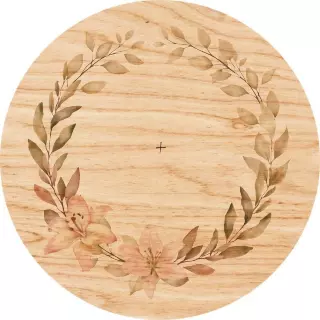 Obraz na drewnie 20cm - Liliowy bukiet