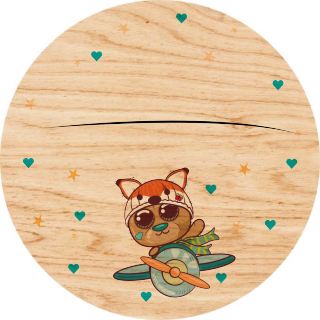 Obraz na drewnie 20cm - Podniebna przygoda