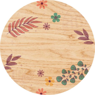 Obraz na drewnie 20cm - Cukrowy ogród