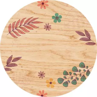 Obraz na drewnie 20cm - Cukrowy ogród