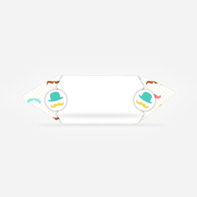 Krówki - Kolorowe wąsy z kapeluszem