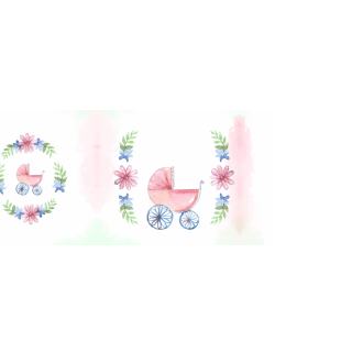 Czekolady premium - Różowy wózek i kwiatki