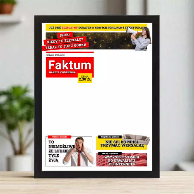 Plakaty 30cm x 40cm - Okładka gazety Faktum