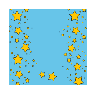 Krówki - Żółte gwiazdki na niebieskim tle