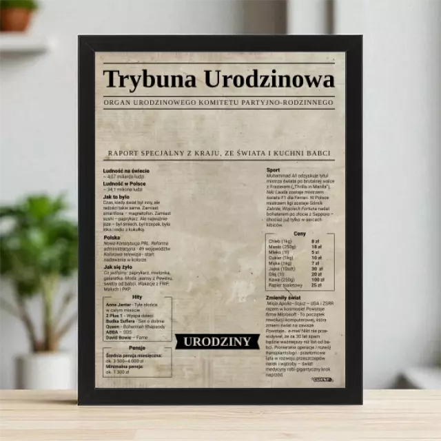 Plakaty 30cm x 40cm - 1975 - Trybuna urodzinowa