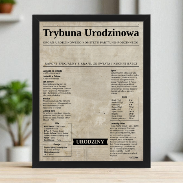 Plakaty 30cm x 40cm - 1970 - Trybuna urodzinowa