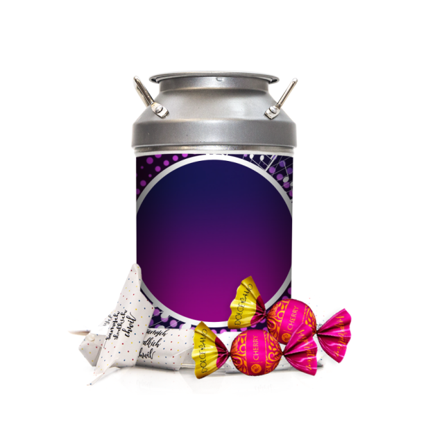 Krówki w kance - Fioletowe kropki