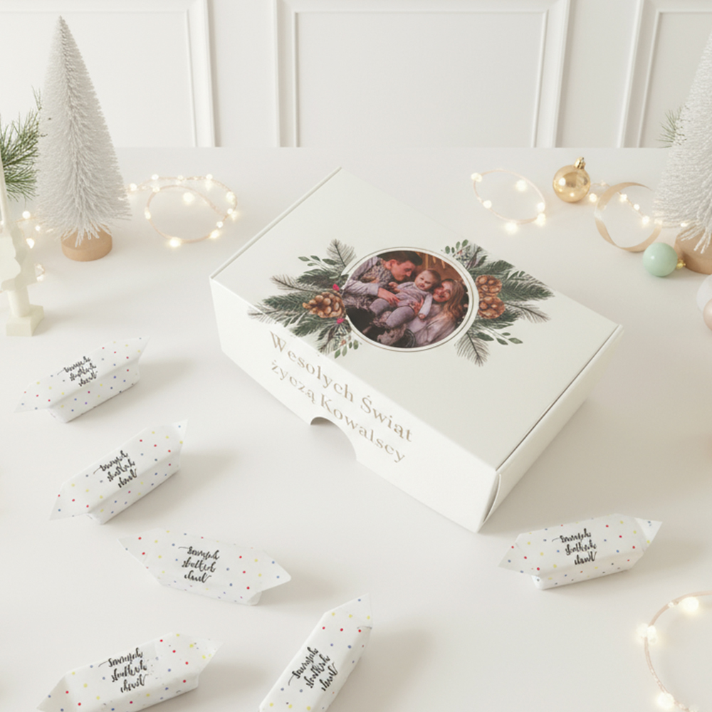 Pudełka 13,5x8x4,5 cm - Złota szyszka