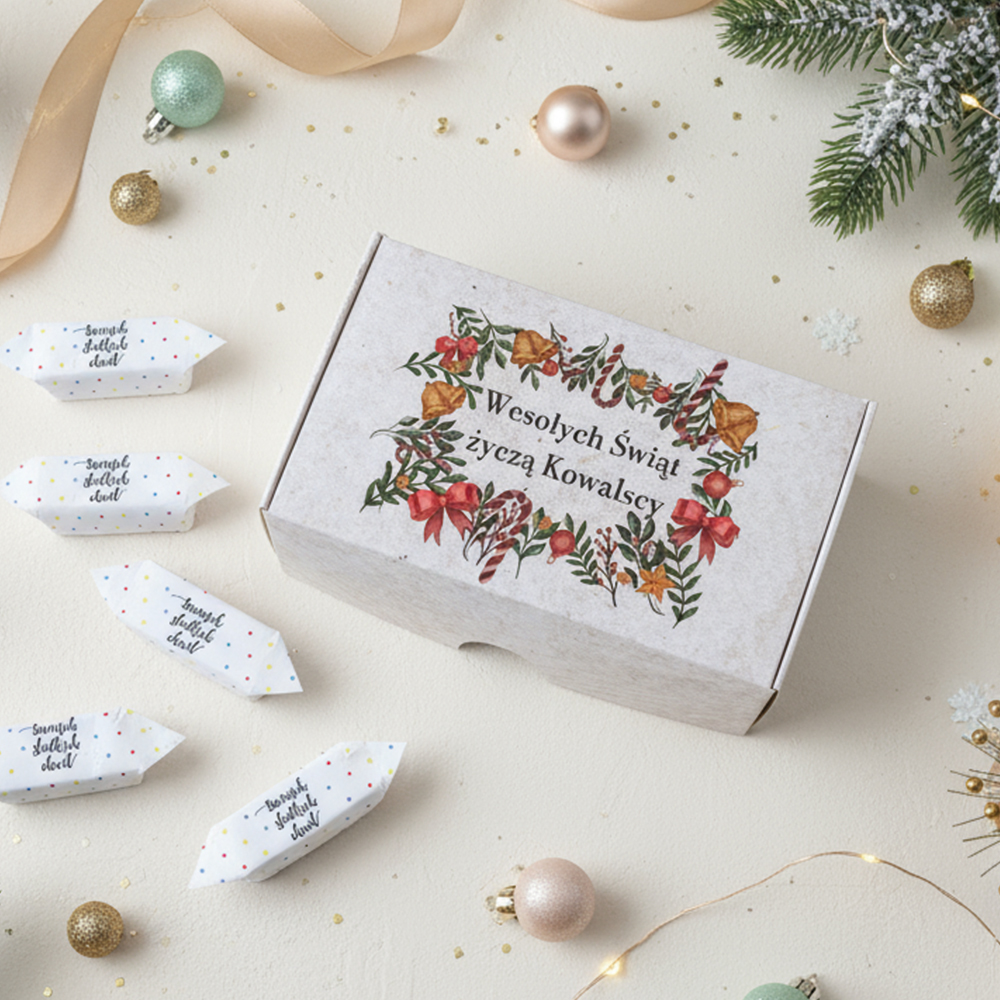 Pudełka 13,5x8x4,5 cm - Świąteczna girlanda