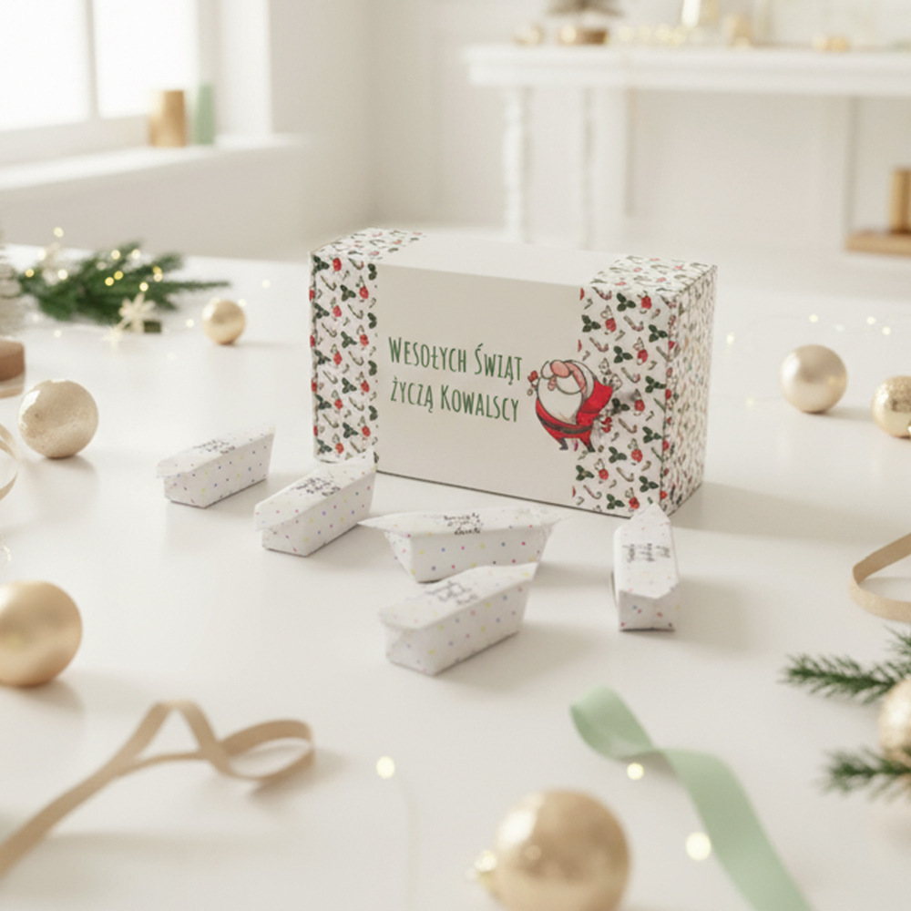 Pudełka 13,5x8x4,5 cm - Wesoły Mikołaj