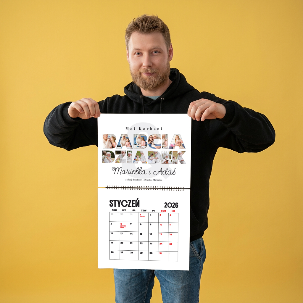 Kalendarze - Duży kalendarz na dzień Babci i Dziadka