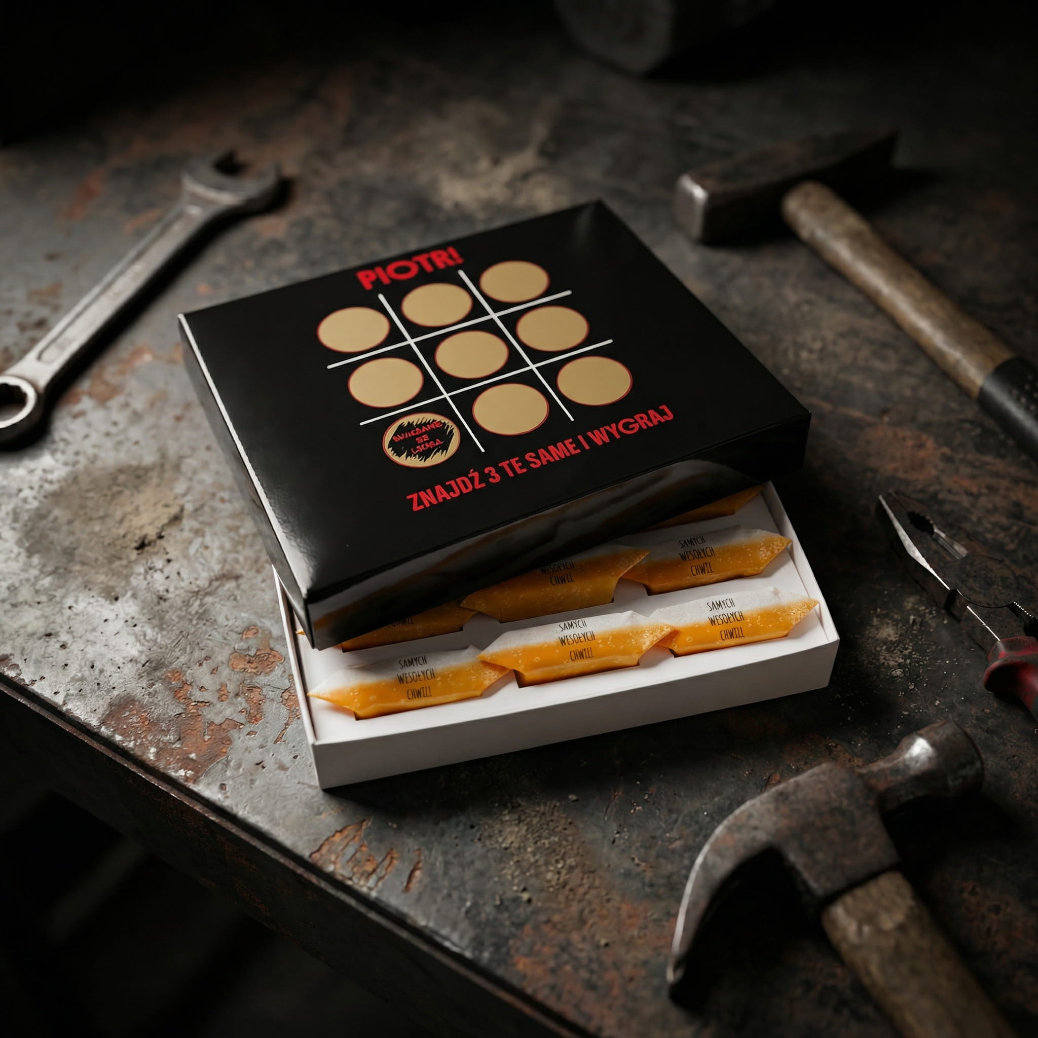 Bombonierka - BOMBONIERKA ZDRAPKA NA WALENTYNKI Dla niego 