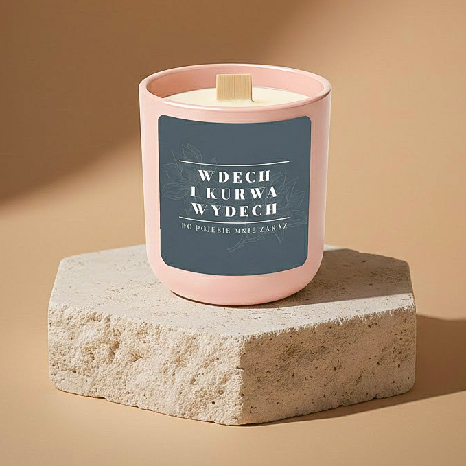 Świeczka - Świeca sojowa - Wdech i ku... wydech