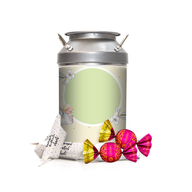 Krówki w kance - Zielone kwiaty i aniołki