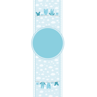 Owijki - Niebieskie ubranka na sznurku