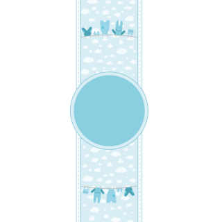 Owijki - Niebieskie ubranka na sznurku