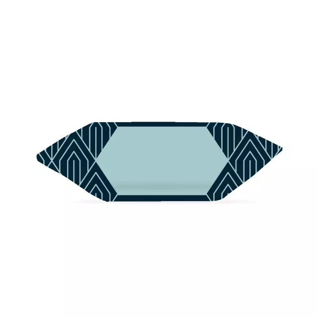 Krówki - Granatowo-zielone wzorki