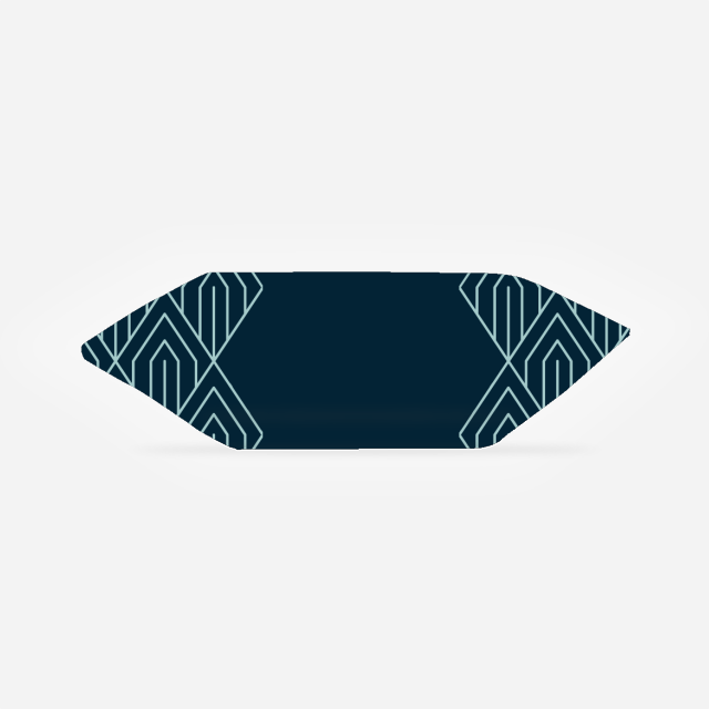 Krówki - Granatowo-zielone wzorki