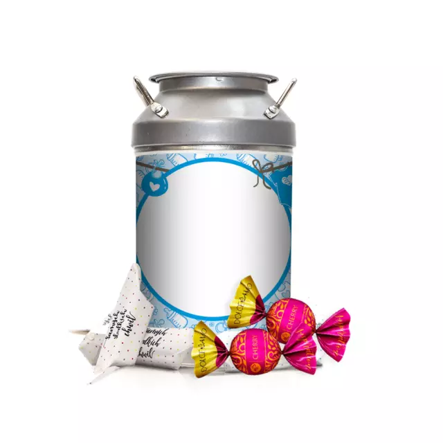 Krówki w kance - Niebieskie grzechotki i serduszka